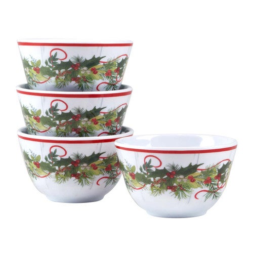 Forest Christmas Appetizer Bowls - Set of 4