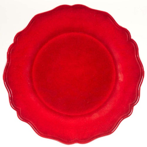Festive Red Dinner Plates - Set of 4