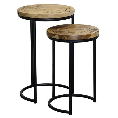 Forest Nesting Round Side Tables - Set of 2 - OUT OF STOCK UNTIL 07/03/2025