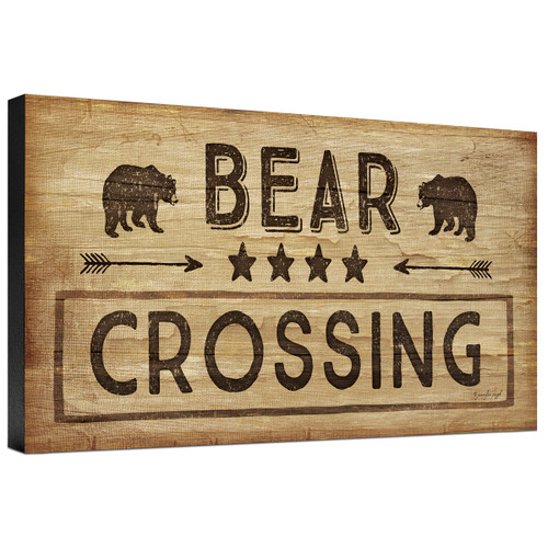 Bear Crossing Gallery Wrapped Canvas