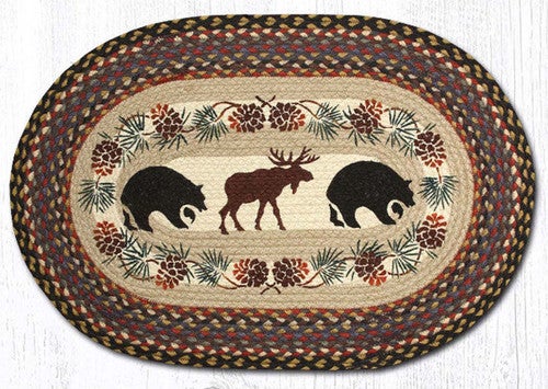 Moose & Bears Oval Rug