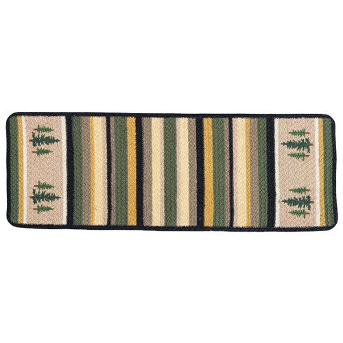 Forest Pines Striped Table Runner