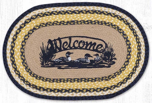 Loon Greeting Oval Patch Rug