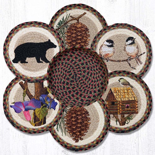 Nature's Beauty Trivets & Basket Set