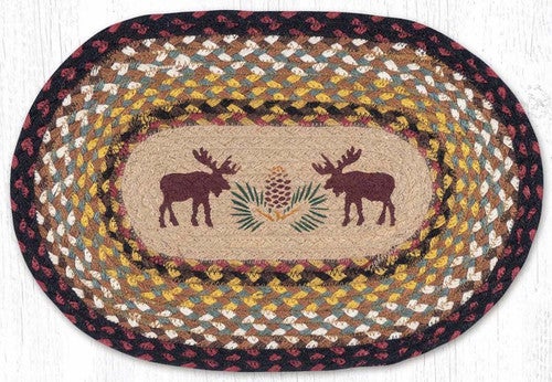 Moose & Pinecones Braided Placemats - Set of 2