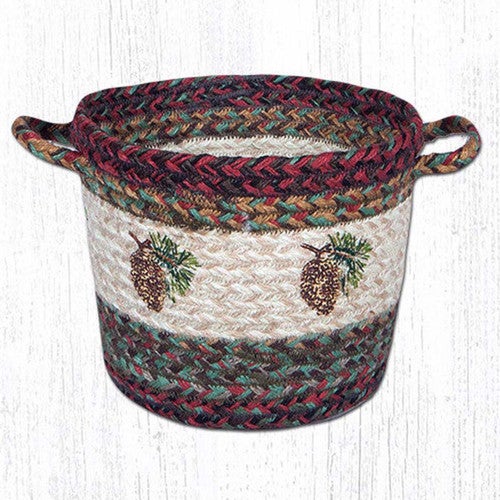 Red Pinecone Sprig Utility Basket - Small