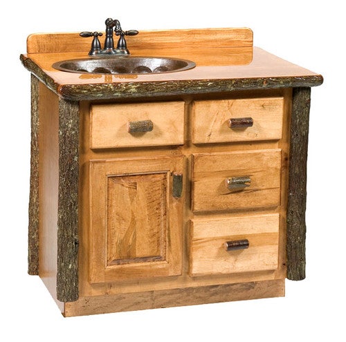 Hickory Vanity - 3' - Sink Left