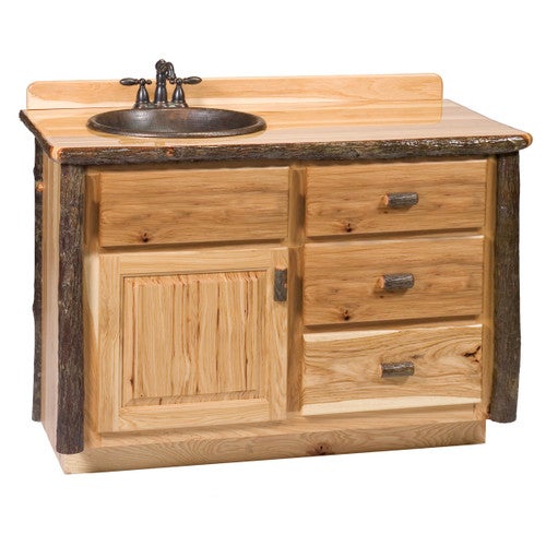 Hickory Vanity - 4' - Sink Left