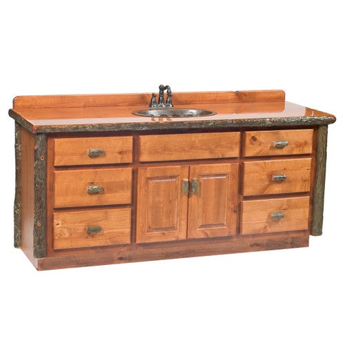Hickory Vanity - 5' - Sink Right