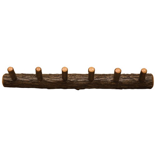 Hickory Wall Coat Rack - 36" with 6 Pegs