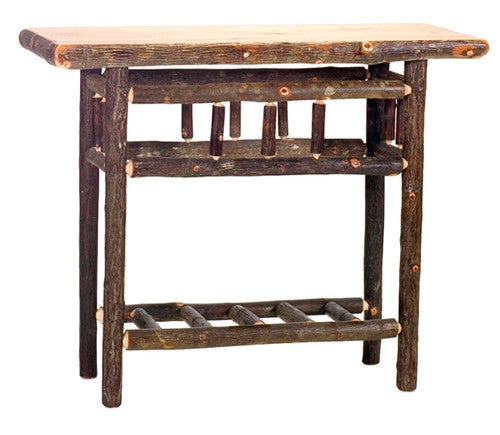 Hickory Tradtional Log Open Sofa Table