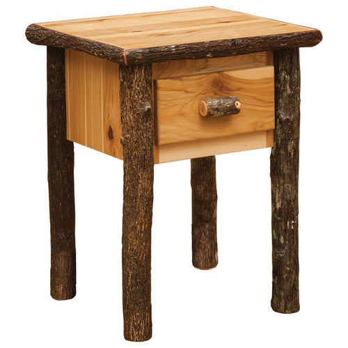 Hickory One Drawer End Table