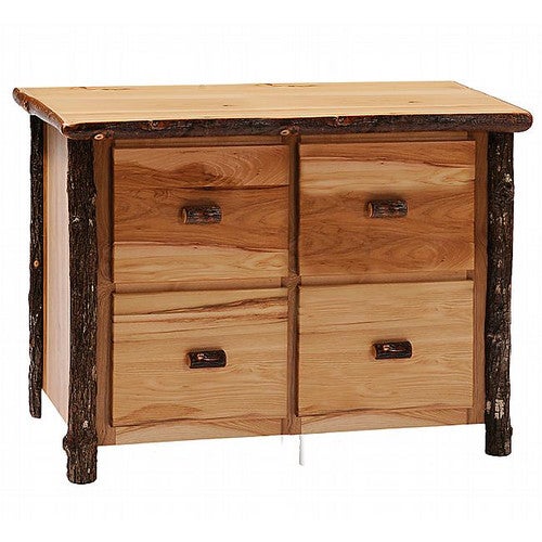 Hickory 4 Drawer File Cabinet