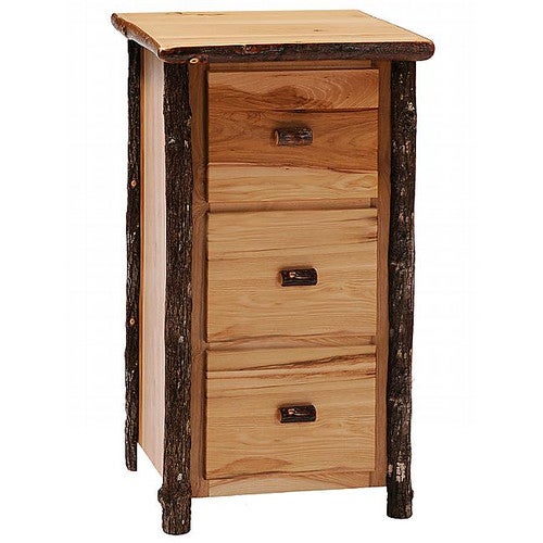 Hickory 3 Drawer File Cabinet