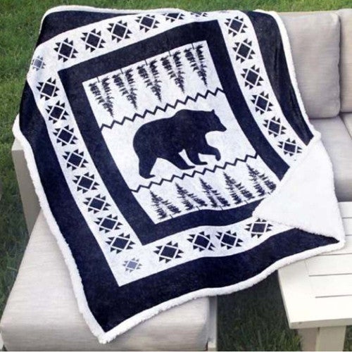 Bear & Pine Forest Throw