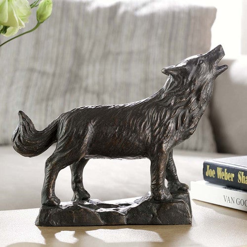 Midnight Forest Wolf Sculpture