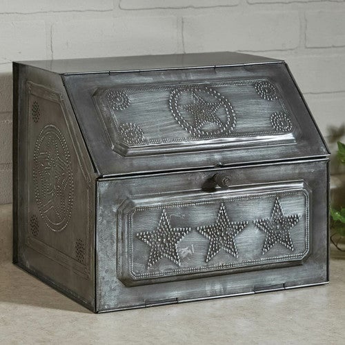 Galvanized Tin Star Bread Box