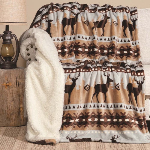 Lakeside Plush Sherpa Pillow & Throw