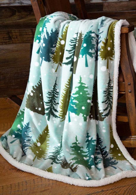Winter Forest Plush Pillow & Throws