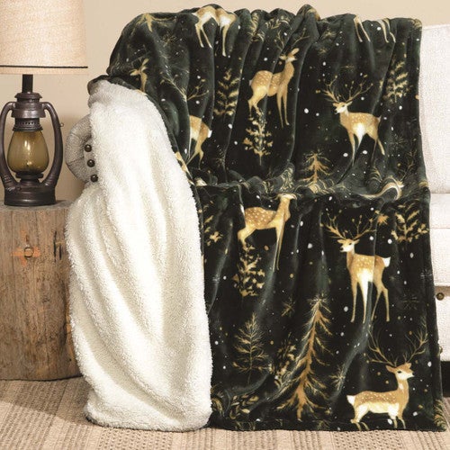 Baby Buck Plush Sherpa Throw