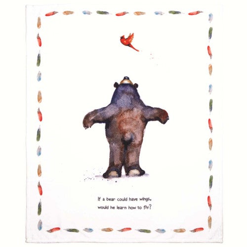 Flying Bear Lightweight Plush Throw