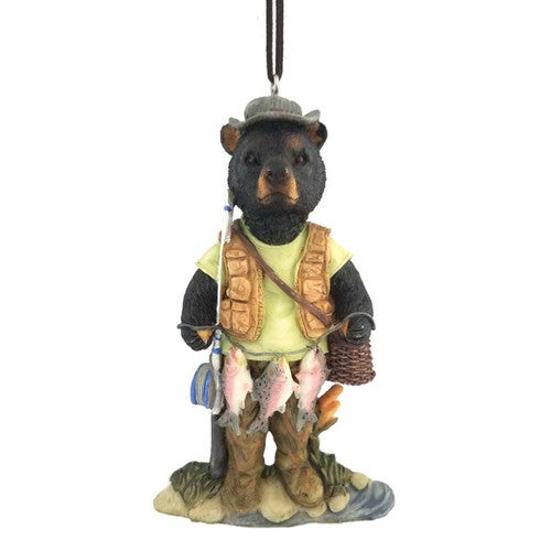 Backcountry Fishing Bear Ornaments - Set of 4