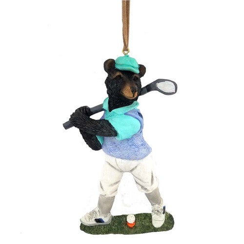 Fairway Bear Ornaments - Set of 4