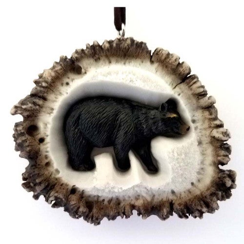 Cozy Bear Carved Ornaments - Set of 4