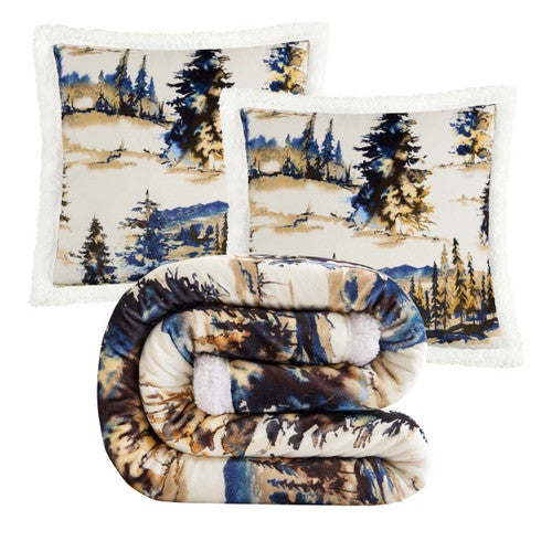 Spruce Forest Pillow & Throw Set (3pc)