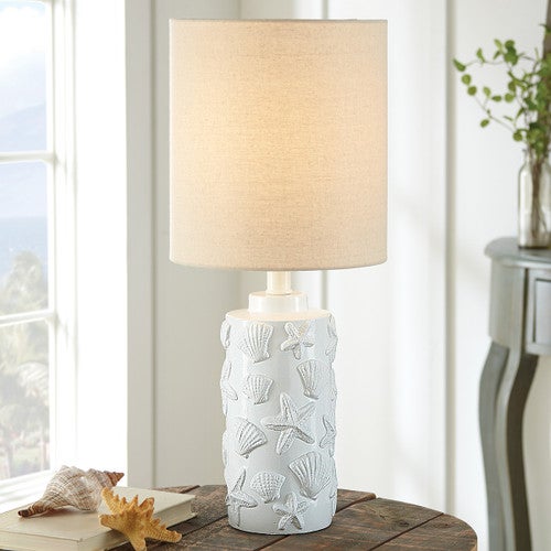 White Seashell Motif Accent Lamp - OVERSTOCK