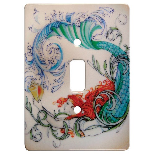 Classical Mermaid Single Switch Plate - OVERSTOCK