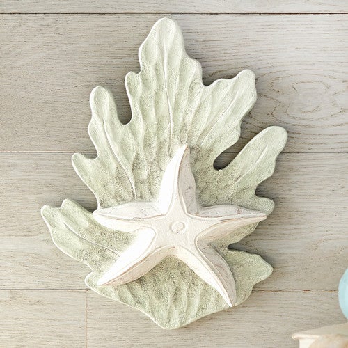 Starfish on Seafoam Reef Wood Wall Art - CLEARANCE