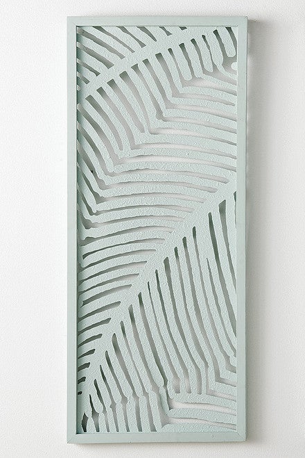Blue Tropics Palm I Wood Wall Hanging - CLEARANCE