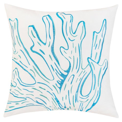 Aqua Coral Indoor/Outdoor Pillow - OVERSTOCK