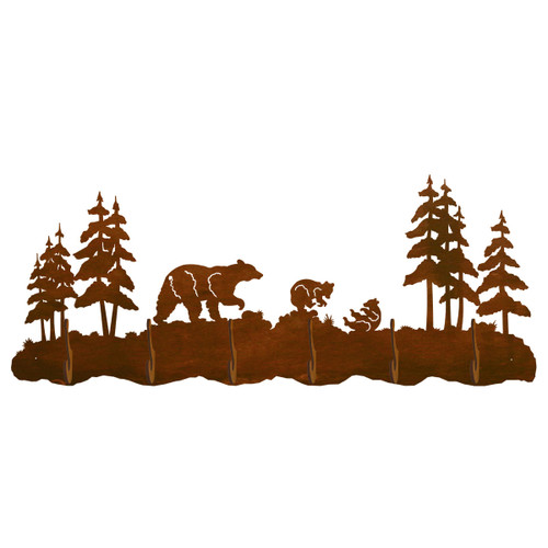 Bear Family II Scenic 6 Hook Coat Rack