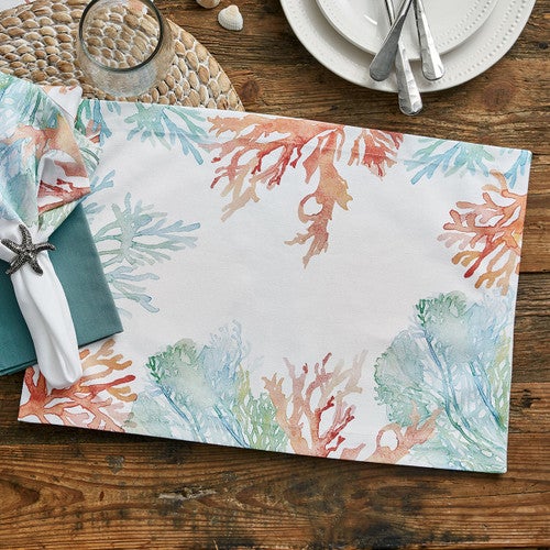 Watercolor Coral Reef Placemat - OVERSTOCK