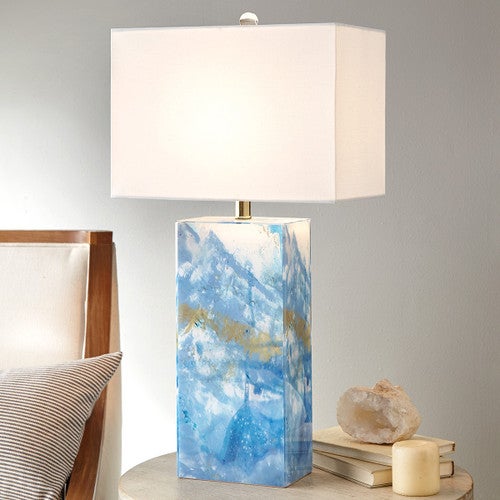 Blue Ocean Glow Table Lamp - OVERSTOCK