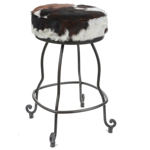 Vaquero 26 Inch Cowhide Barstool - OVERSTOCK