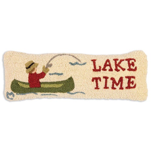Gone Fishing Hooked Pillow