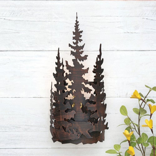 Bear Forest Metal Wall Lamp - OVERSTOCK