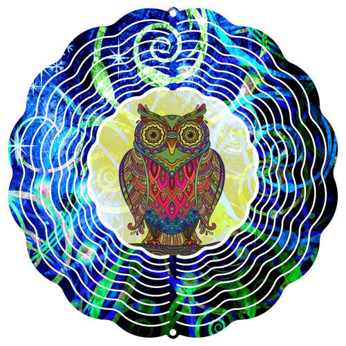 Owl Wisdom Wind Spinner
