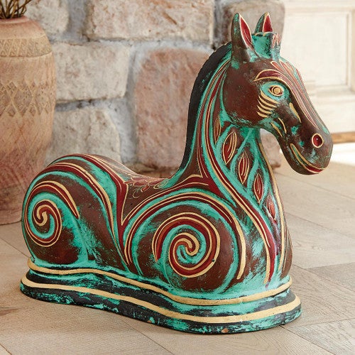 Santa Fe Clay Horse Sculpture