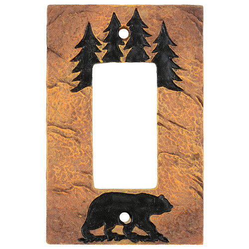Bear Forest Stone Rocker Plate