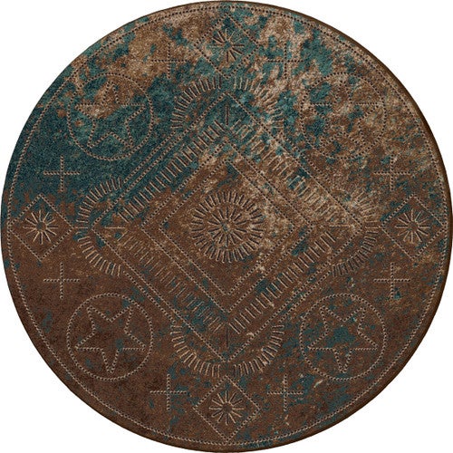 Turquoise Bronze Canyon Rug - 8 Ft. Round