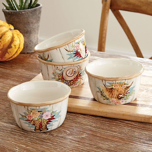 Highland Ranch Ice Cream Bowls - Set of 4