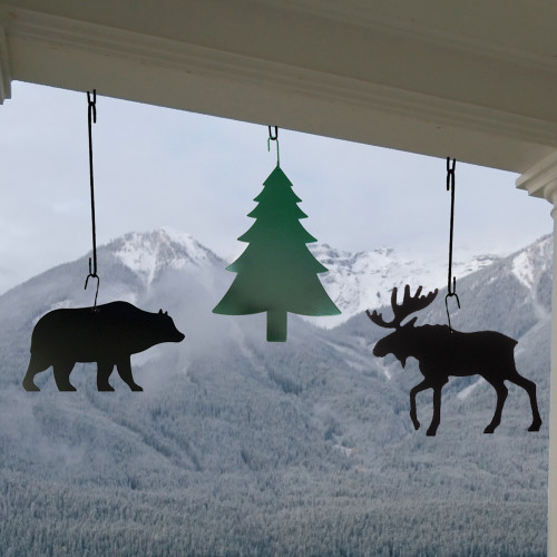 Bear Hanging Silhouette