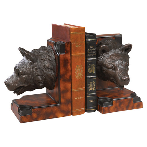 Bear Head Bookends