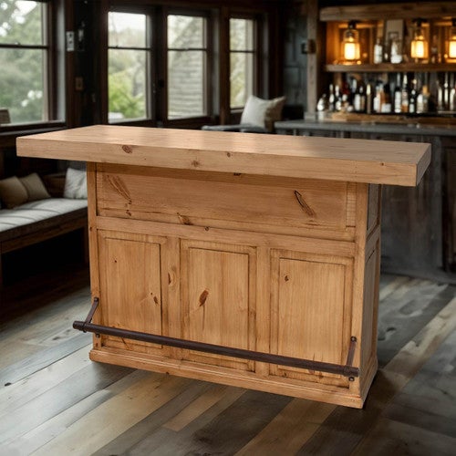 Saloon Bar with Footrail - Honey