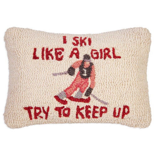 Keep Up Hooked Wool Pillow - OUT OF STOCK UNTIL 08/31/2025