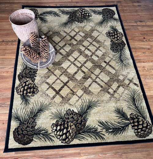 Whispering Pines Border Rug Collection